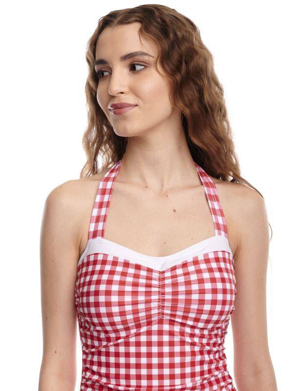 Nastrovje Potsdam Pussy Deluxe Red Plaid Damen Badeanzug rot allover Verkauf