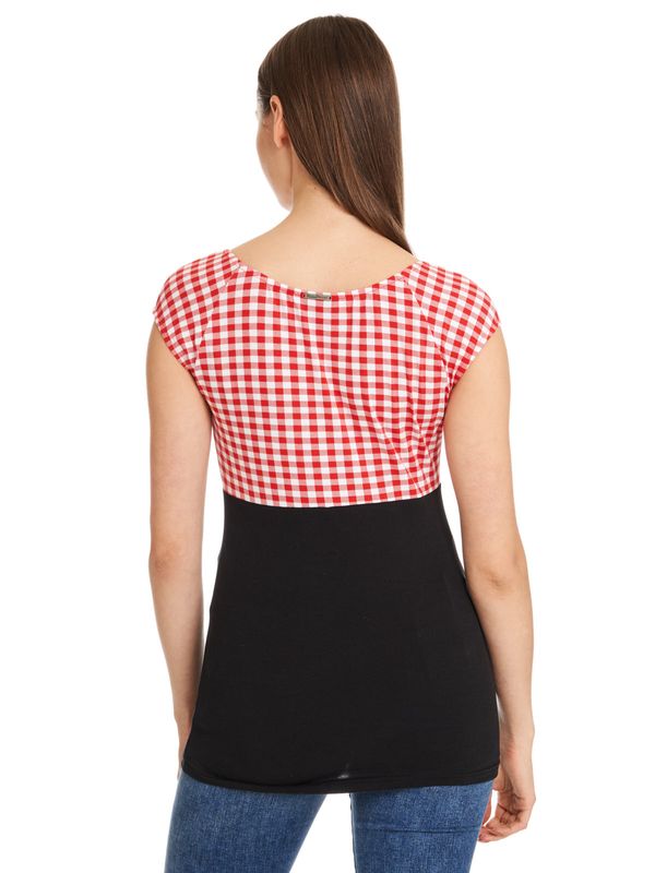 Nastrovje Potsdam Pussy Deluxe Red Plaid Evie Damen T-Shirt schwarz/rot Hotsell