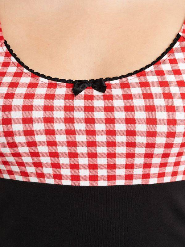 Nastrovje Potsdam Pussy Deluxe Red Plaid Evie Damen T-Shirt schwarz/rot Hotsell