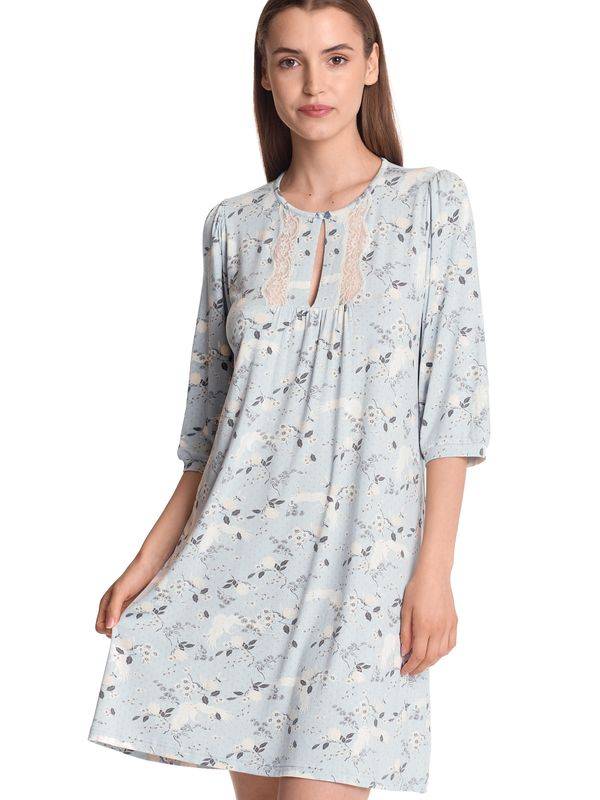 Nastrovje Potsdam Vive Maria Blue Dawn Damen Nachthemd blau allover Günstig kaufen