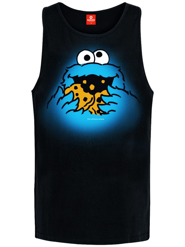 Nastrovje Potsdam Sesamstrasse Cookie Monster Herren Tanktop schwarz