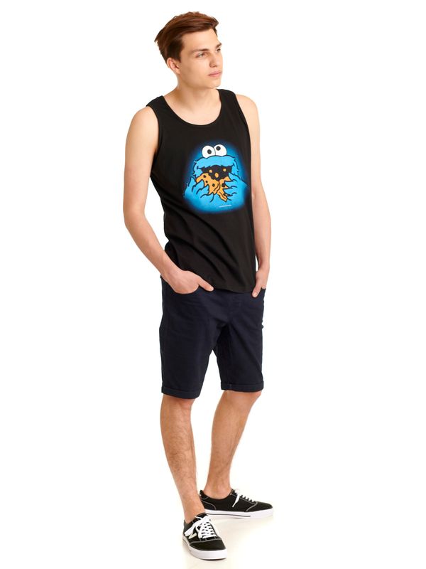 Nastrovje Potsdam Sesamstrasse Cookie Monster Herren Tanktop schwarz Lagerräumung