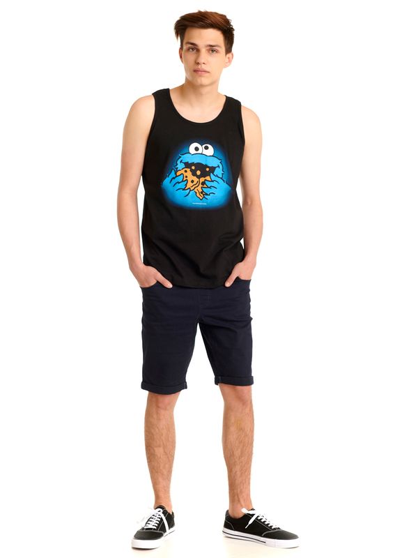 Nastrovje Potsdam Sesamstrasse Cookie Monster Herren Tanktop schwarz Lagerräumung