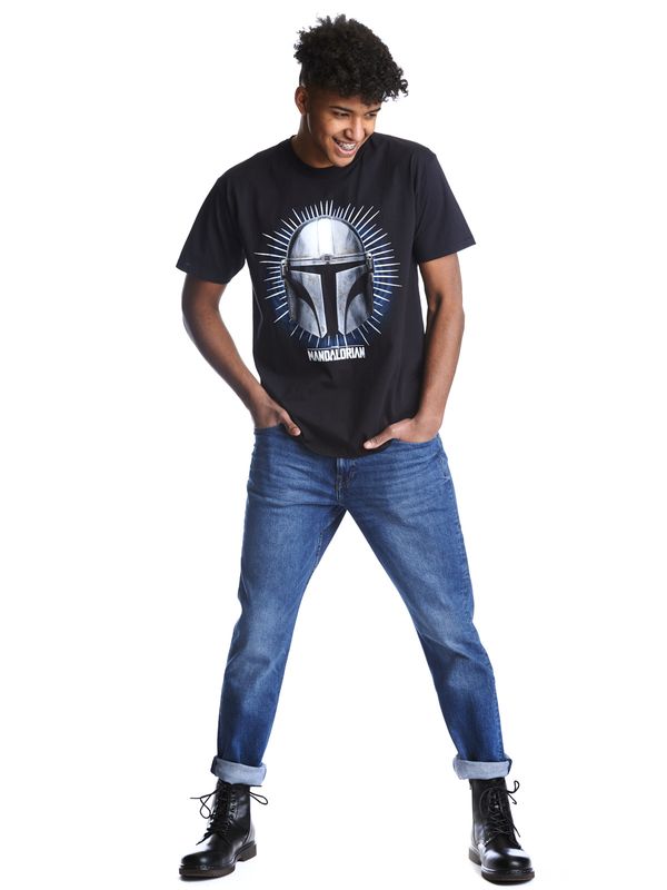 Nastrovje Potsdam The Mandalorian Warrior Herren T-Shirt schwarz Heißer Verkauf