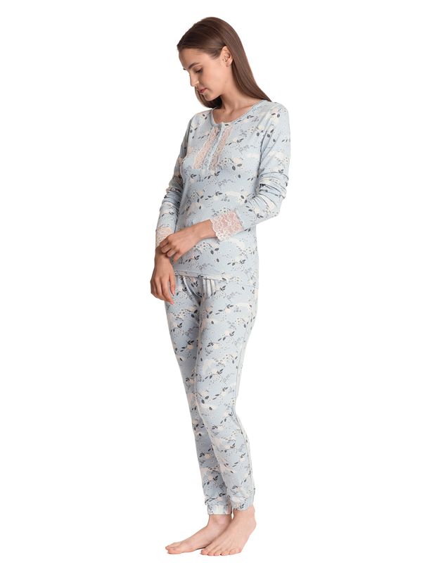 Nastrovje Potsdam Vive Maria Blue Dawn Damen Pyjama blau allover Online Outlet