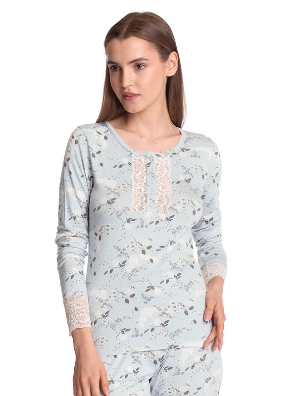 Nastrovje Potsdam Vive Maria Blue Dawn Damen Pyjama blau allover Online Outlet