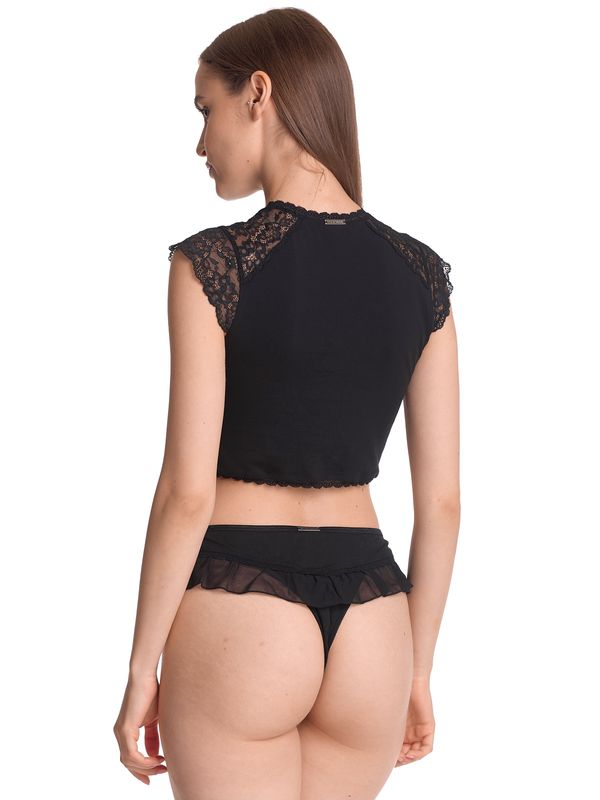 Nastrovje Potsdam Vive Maria Ladylove Damen Wäscheset: Top mit Slip schwarz Blitzangebot
