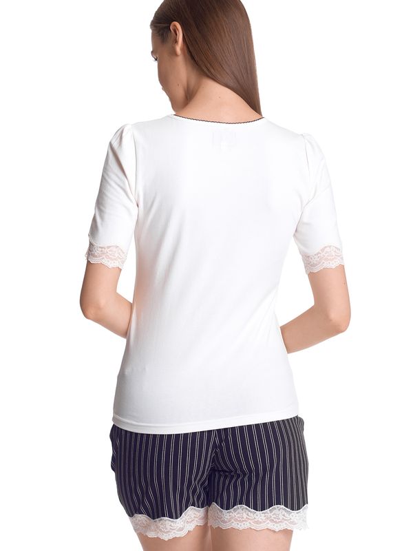 Nastrovje Potsdam Vive Maria My Princess Damen Pyjama creme/schwarz allover Kauf eins, bekomm eins gratis