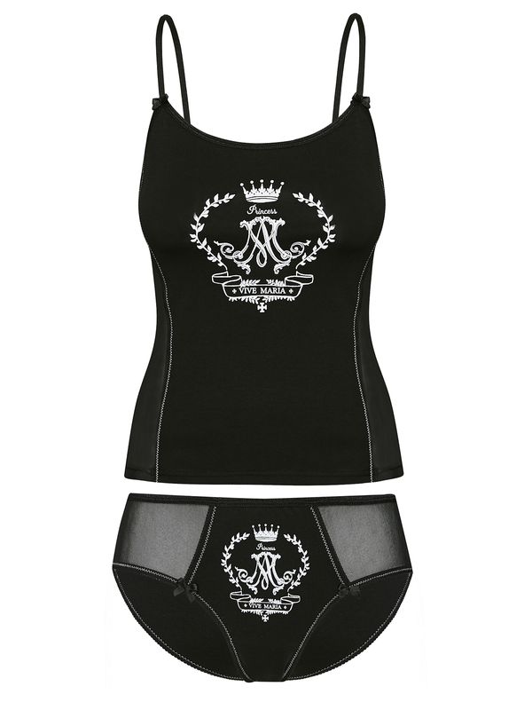 Nastrovje Potsdam Vive Maria Princess Revival Damen Wäscheset: Top mit Slip schwarz Tägliche Deals