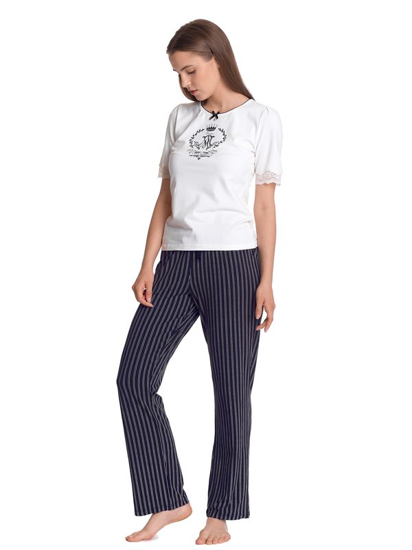 Nastrovje Potsdam Vive Maria Like A Princess Damen Pyjama creme/schwarz allover Sonderangebote