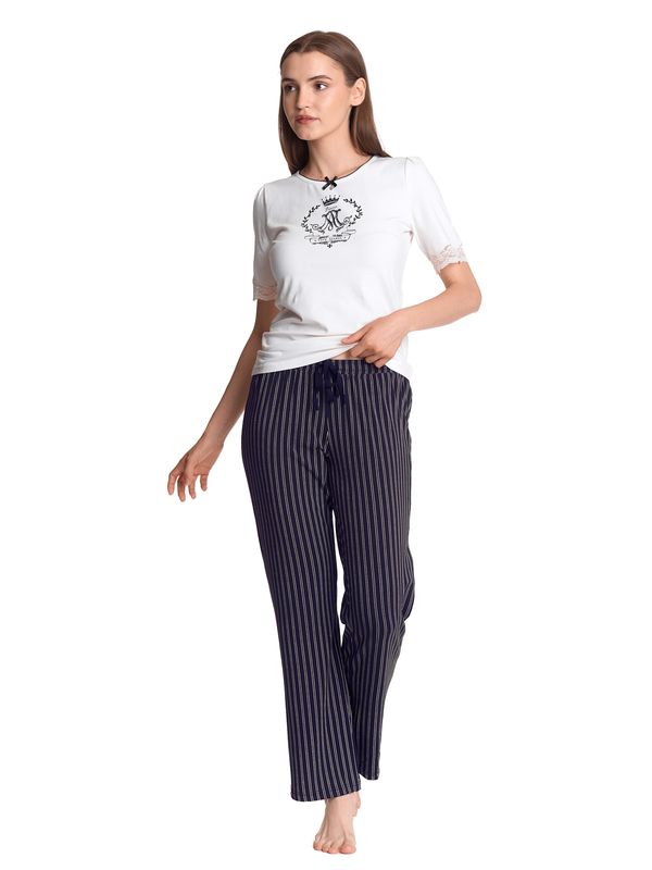 Nastrovje Potsdam Vive Maria Like A Princess Damen Pyjama creme/schwarz allover Sonderangebote