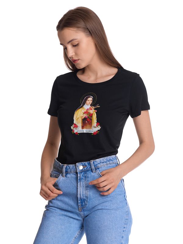 Nastrovje Potsdam Vive Maria Holy Therese Damen T-Shirt schwarz