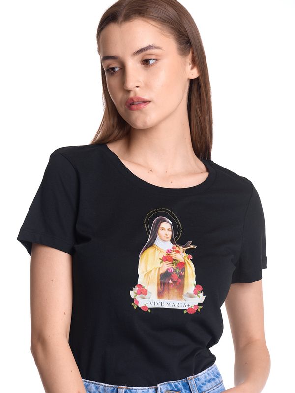 Nastrovje Potsdam Vive Maria Holy Therese Damen T-Shirt schwarz VIP-Rabatte