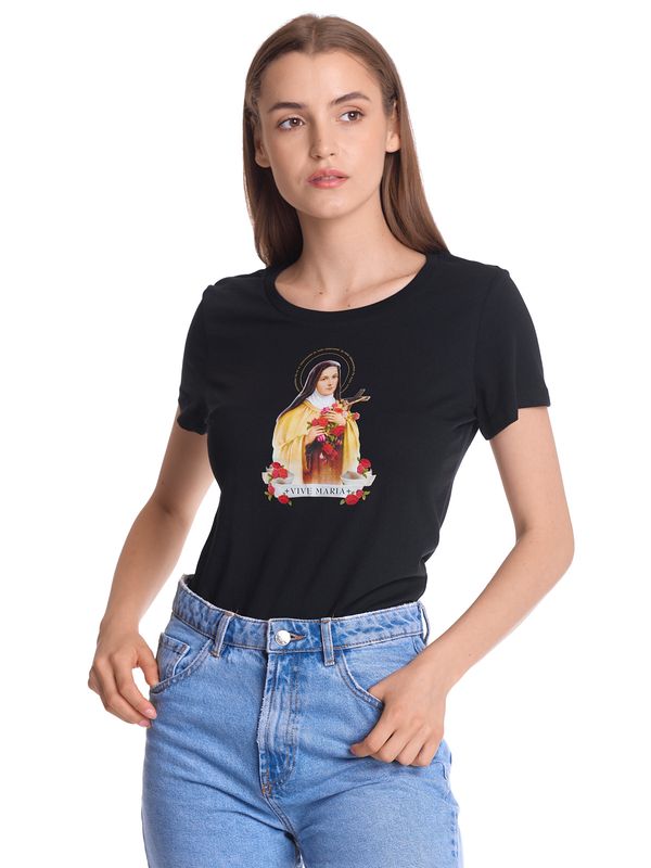 Nastrovje Potsdam Vive Maria Holy Therese Damen T-Shirt schwarz VIP-Rabatte