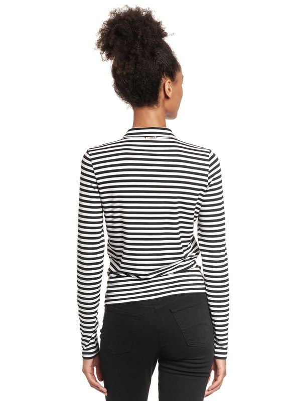 Nastrovje Potsdam Pussy Deluxe Stripes Damen Langarmbluse schwarz/weiß Bis zu 50% Rabatt