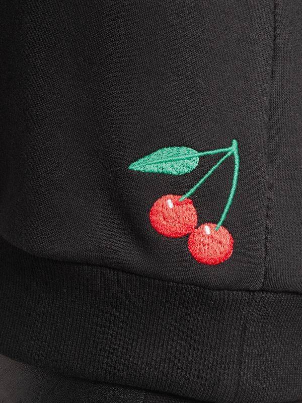 Nastrovje Potsdam Pussy Deluxe Cherries Damen Kapuzensweatshirt schwarz allover Vierteljährliche Förderung