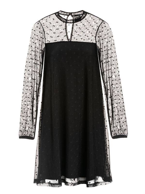 Nastrovje Potsdam Pussy Deluxe Black Dots Damen A-Linien-Kleid schwarz