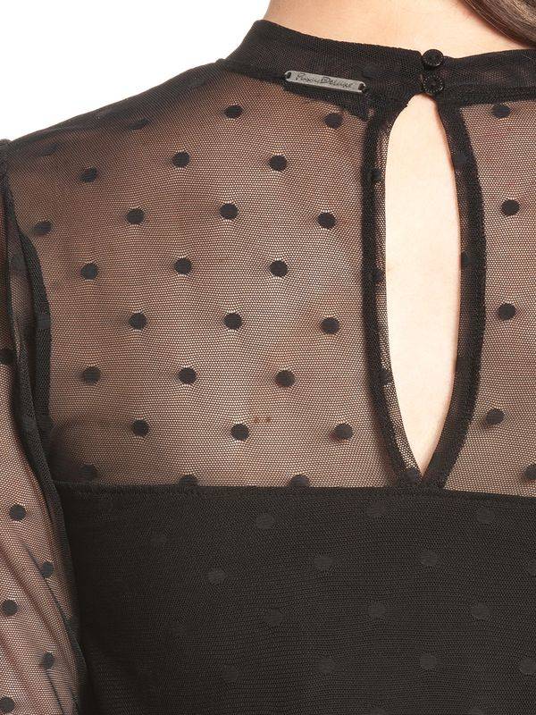 Nastrovje Potsdam Pussy Deluxe Black Dots Damen A-Linien-Kleid schwarz Nur noch ein Tag übrig