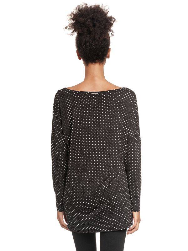 Nastrovje Potsdam Pussy Deluxe Little Dots Damen Langarmshirt schwarz allover 50% Rabatt mit kostenlosem Versand