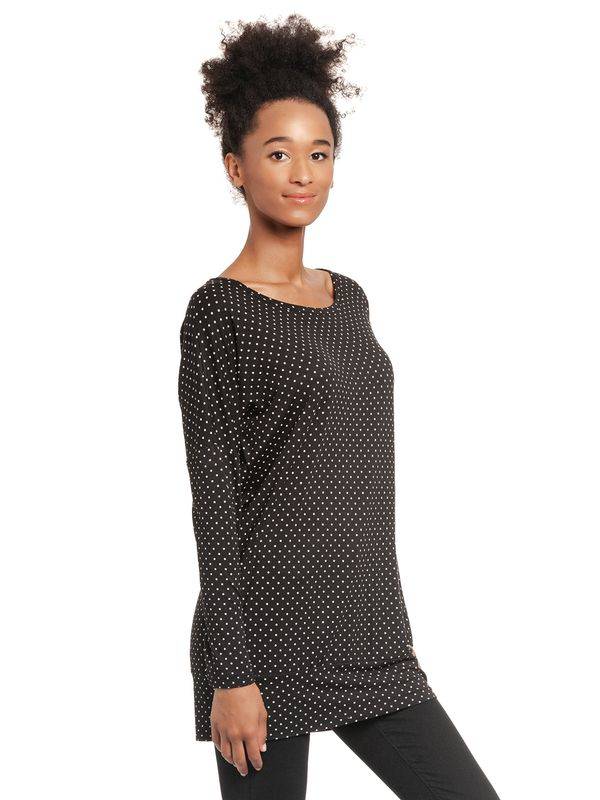 Nastrovje Potsdam Pussy Deluxe Little Dots Damen Langarmshirt schwarz allover 50% Rabatt mit kostenlosem Versand