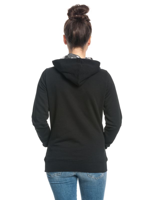 Nastrovje Potsdam Pussy Deluxe Logo Military Damen Schalkragenpullover schwarz/grau camouflage Clearance-Verkauf