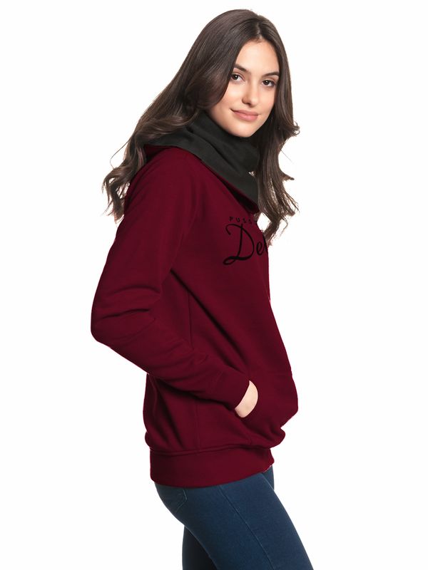 Nastrovje Potsdam Pussy Deluxe Logo Damen Schalkragenpullover rot/schwarz Kostenloser Versand international