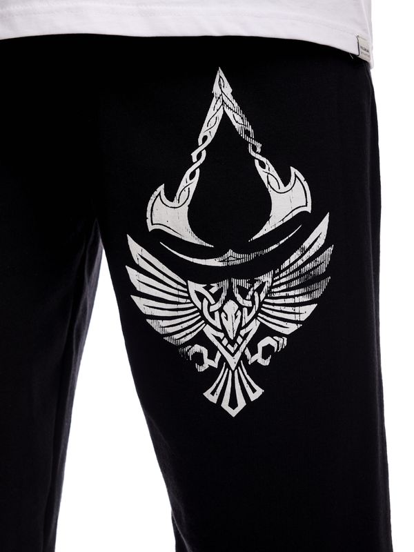 Nastrovje Potsdam Assassins Creed Valhalla Raven & Symbol Herren Jogginghose schwarz Auslauf