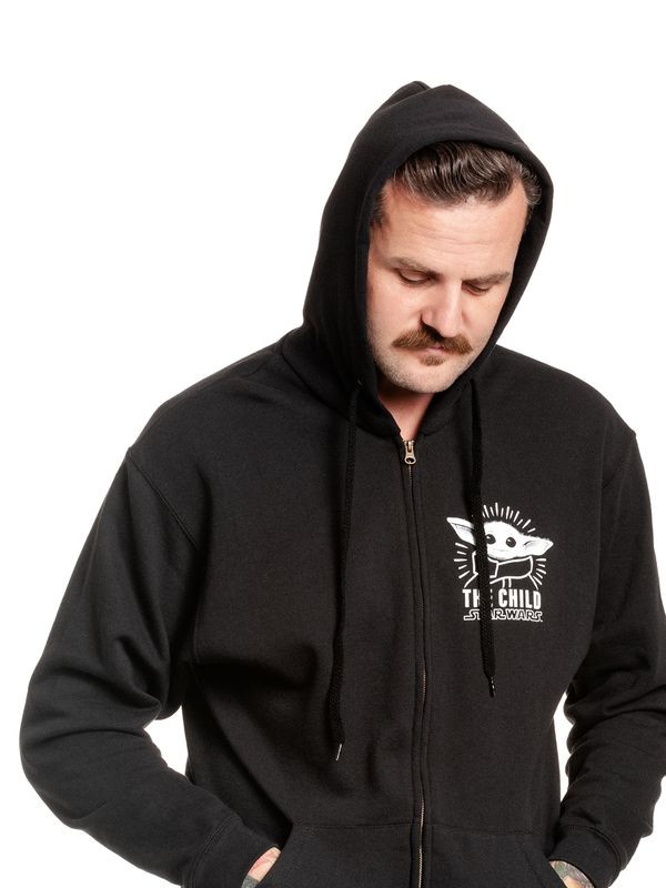 Nastrovje Potsdam The Mandalorian Baby Yoda Herren Kapuzensweatjacke schwarz Hotsell