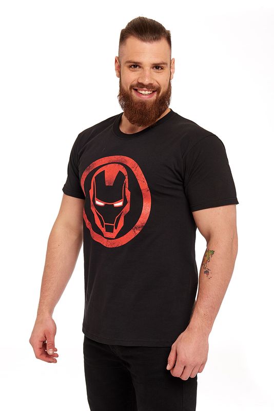 Nastrovje Potsdam Iron Man Sign Herren T-Shirt schwarz Limitierter Zeitrabatt