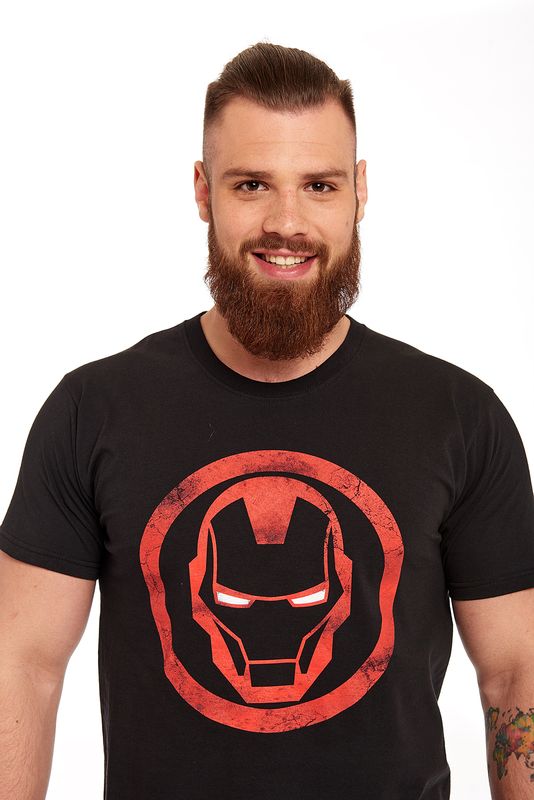 Nastrovje Potsdam Iron Man Sign Herren T-Shirt schwarz Limitierter Zeitrabatt