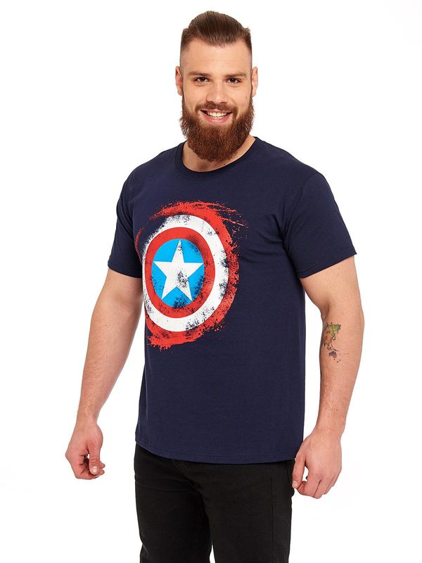 Nastrovje Potsdam Marvel Captain America Sign T-Shirt navy Sonderangebot