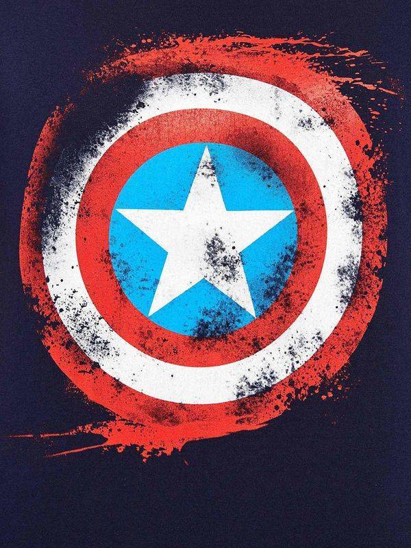 Nastrovje Potsdam Marvel Captain America Sign T-Shirt navy Sonderangebot