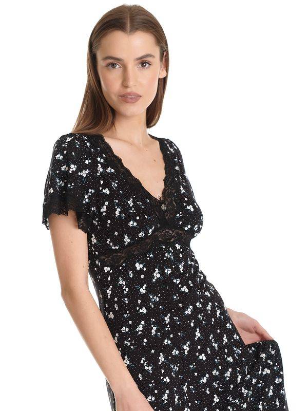 Nastrovje Potsdam Vive Maria Valérie In Paris Damen A-Linien-Kleid schwarz allover Exklusive Angebote