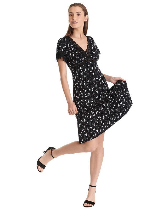 Nastrovje Potsdam Vive Maria Valérie In Paris Damen A-Linien-Kleid schwarz allover Exklusive Angebote