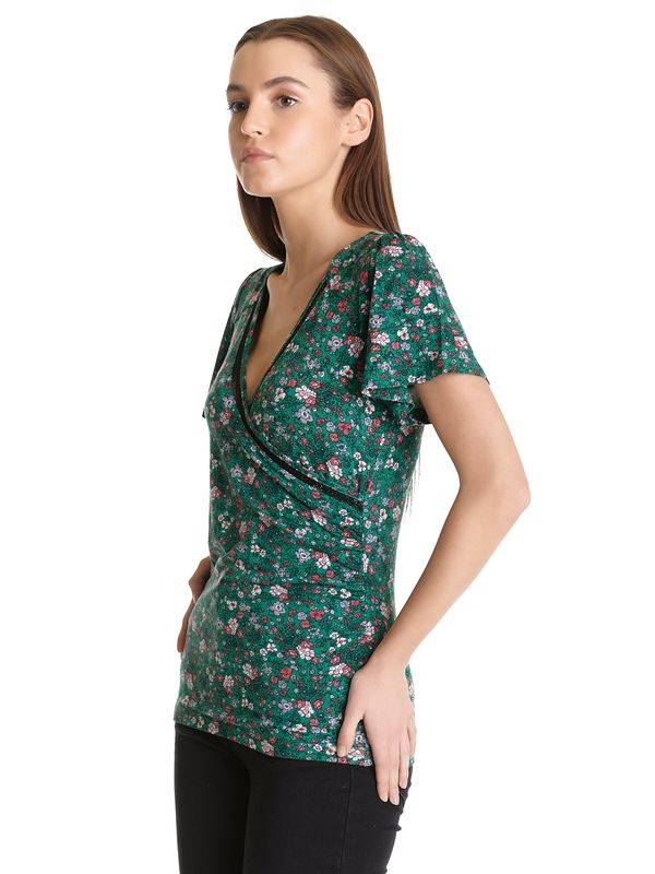 Nastrovje Potsdam Vive Maria Garden Of Eden Damen T-Shirt grün allover Räumungsverkauf