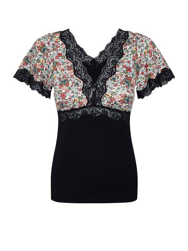 Nastrovje Potsdam Vive Maria French Flower Damen T-Shirt schwarz/creme allover Riesige Ersparnisse