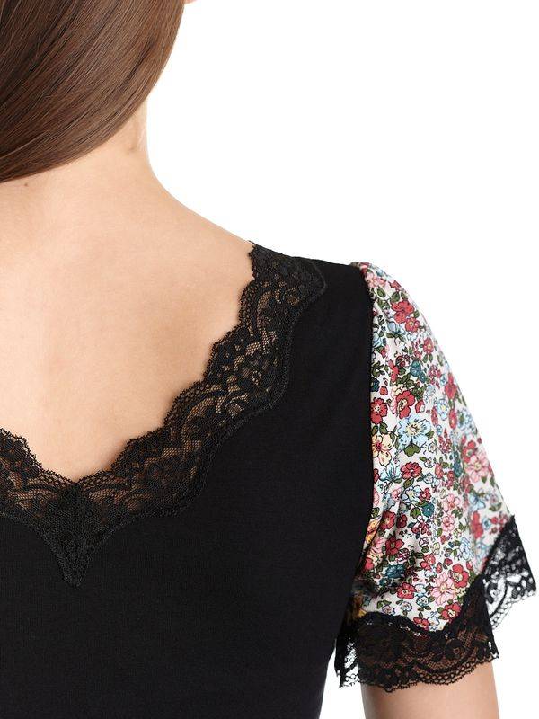 Nastrovje Potsdam Vive Maria French Flower Damen T-Shirt schwarz/creme allover Riesige Ersparnisse