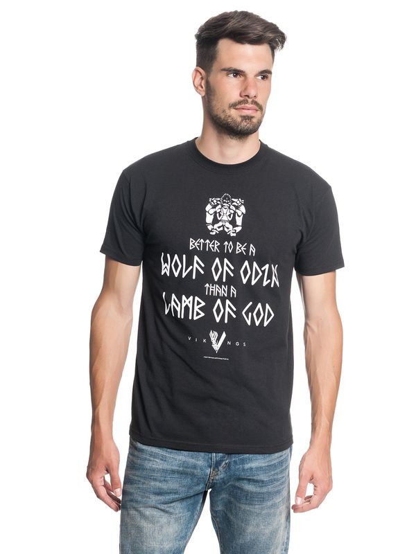 Nastrovje Potsdam Vikings Wolf Of Odin Herren T-Shirt schwarz Kostenlose Rückgabe