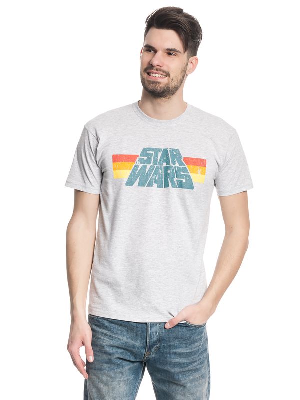Nastrovje Potsdam Star Wars Vintage 77 Herren T-Shirt grau meliert