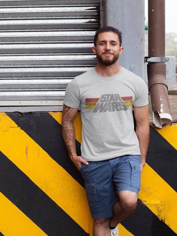 Nastrovje Potsdam Star Wars Vintage 77 Herren T-Shirt grau meliert Letzte 3 Tage