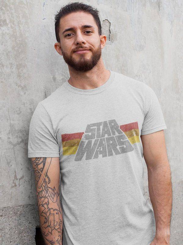 Nastrovje Potsdam Star Wars Vintage 77 Herren T-Shirt grau meliert Letzte 3 Tage