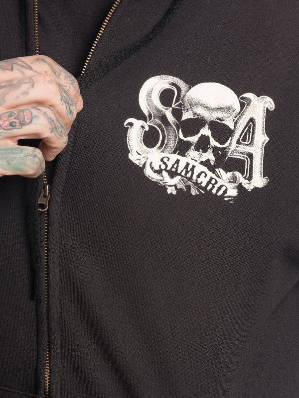 Nastrovje Potsdam Sons of Anarchy Reaper Crew Herren Kapuzensweatjacke schwarz Nur für heute