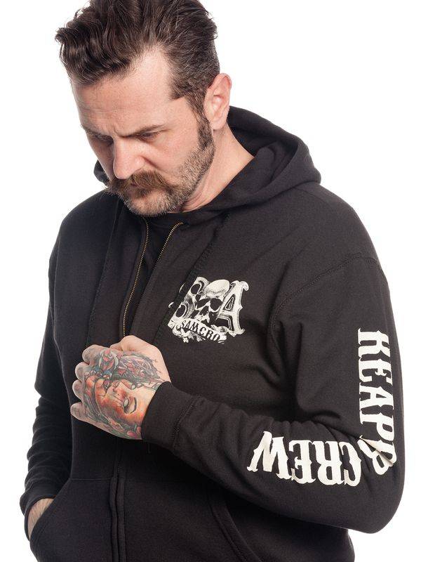 Nastrovje Potsdam Sons of Anarchy Reaper Crew Herren Kapuzensweatjacke schwarz Nur für heute