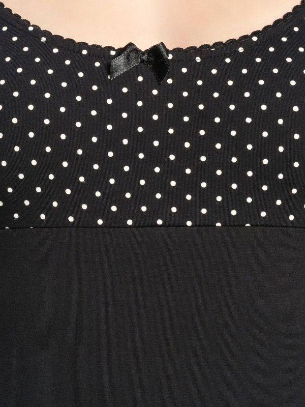 Nastrovje Potsdam Pussy Deluxe Mini Dots Evie Damen T-Shirt schwarz allover Kostenloser Versand international