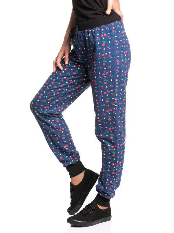 Nastrovje Potsdam Pussy Deluxe Cat Paws & Cherries Damen Sweathose blau allover Rabatte dieses Monats