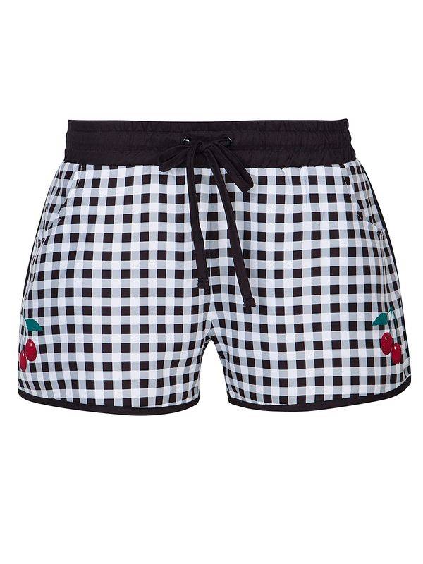 Nastrovje Potsdam Pussy Deluxe Plaid Damen Boardshorts schwarz/weiß