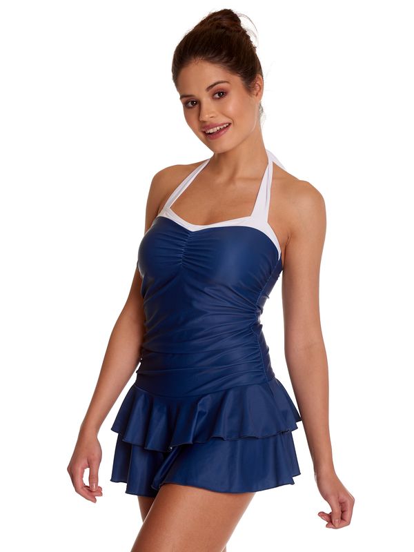 Nastrovje Potsdam Pussy Deluxe Classic Lovely Chic Damen Badeanzug weiss/blau Schlussverkauf