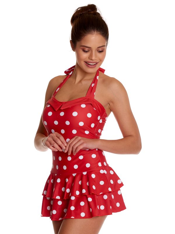 Nastrovje Potsdam Pussy Deluxe Damen Badeanzug rot allover Günstiger Verkauf