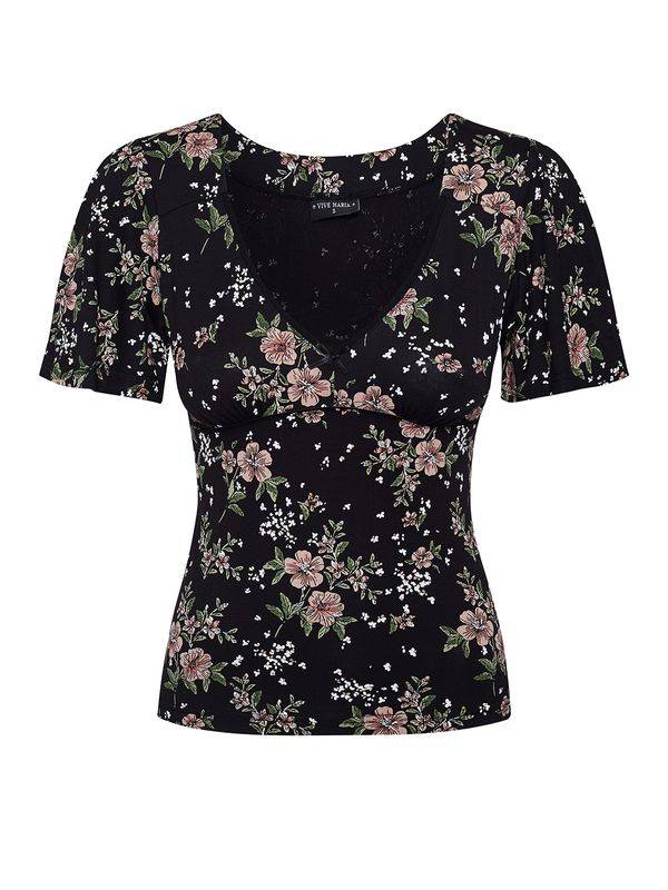 Nastrovje Potsdam Vive Maria Hibiscus Love Damen T-Shirt schwarz allover Exklusivangebot