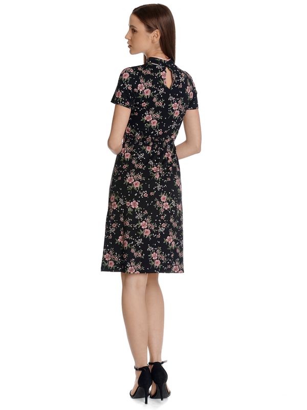 Nastrovje Potsdam Vive Maria Hibiscus Asia Damen A-Linien-Kleid schwarz allover Preisnachlass